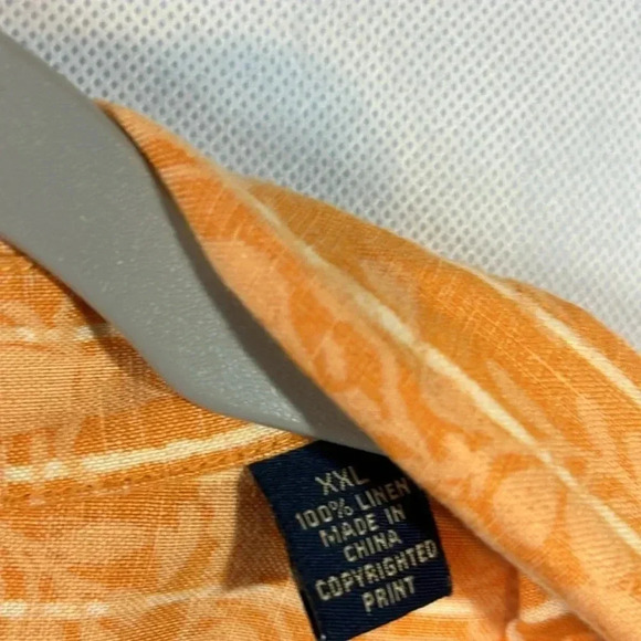 Mens TOMMY BAHAMA RELAX linen button down SHIRT beachy XXL sea life - Picture 3 of 7